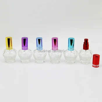 15ML Lahko dodate Transparentno Steklo Spray Parfum Steklenica Prazna Mini Krono Obliko Stekleničke Parfuma F483