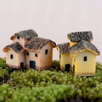 Kitajski Starinsko Mini Hiša Retro Izgradnjo Mikro Pravljice Vrt Figurice Miniature Terarija Vintage Doma Dekor