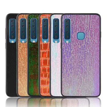 Ultra Slim Usnje primeru telefon za Samsung Galaxy A6 A600FN / A7 A8 A8PLUS A9 2018 SM A730x A530N mehko Hrbtni Pokrovček Coque