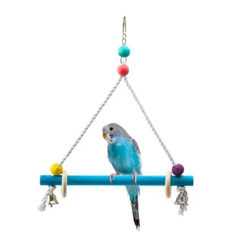 Papige Swing Igrača Za Ptice Ostriž Viseče Gugalnice Kletko Z Zvonovi Parakeet Budgie Igrača