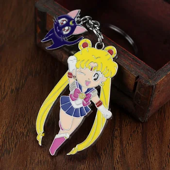 Anime Sailor Moon Usagi Tsukino Zlitine Keychain Vrečko Avto Obeske Za Cosplay Darilo