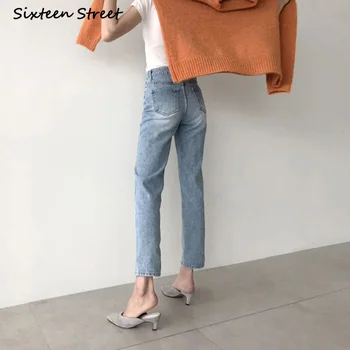 Ženska Jeans Visoko Čaka Fant Jeans za Ženske Y2K Hlače Estetske Moda korejski Vintage Oblačila 2021 Denim Ženski Hlačni