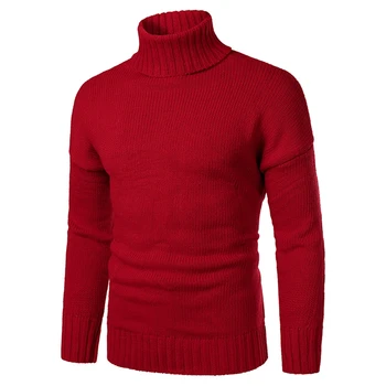 Moški pulover 2020 Jeseni, Pozimi Novih Moških Barva Turtleneck Puloverji Ohlapna Debel Toplo Polno Moški Puloverji