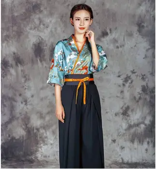 Japonski Receptorka uniforme Hotel&Restaurant Japonski natakarica enoten sklop Kimono