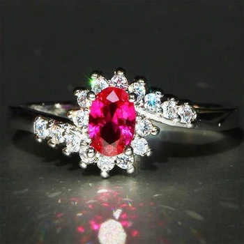 LNRRABC ovalne čar cirkon obroč zaročni prstan ženski kristalno boutique svate darila za ženske poroko pasovih cirkon obroči