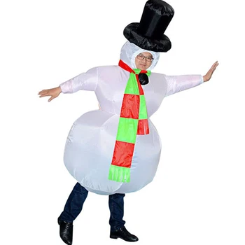 Božič Napihljivi Snežaka Kostum Obleko za Odrasle Halloween Cosplay Stranka JL