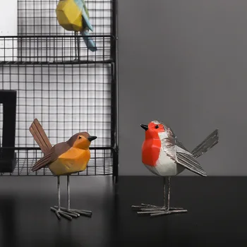 Simulacija Ptic Smolo Kiparstvo Preproste Geometrije Mini Živalski Okraski Ročno Poslikane Namizno Dekoracijo Dan Otrok Darilo