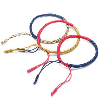 Two color splicing Charm Ethnic couple Handmade Knitted Rope Bracelets & Bangles For Women man lovers hand Jewelry Children Gift