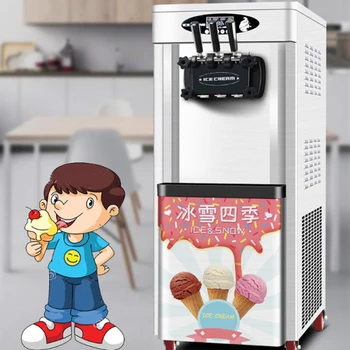 Komercialni navpično soft Sladoled stroja s tremi okusi in velikih industrijskih sladoled maker