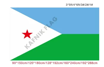 KAFNIK,brezplačna dostava 90x150cm/128*192 cm/160*240 cm/192*288cm velike zastave Džibuti Zastavo za Notranja Zunanja Okrasna