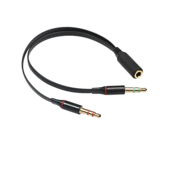 50pcs 3,5 mm Y Produkti z Slušalke Mikrofonom Audio Adapter Ženski 2 Moški Slušalke Slušalke za PC Adapter Stereo Aux Kabel