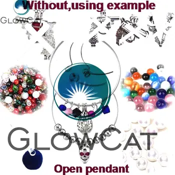 GLOWCAT 10x C539 Mavrične Barve, ki Želijo Steklenico Srce Ljubezni Kroglice Kletko Nakit, Izdelava Parfuma Difuzor Pearl Kletko Locket Obesek