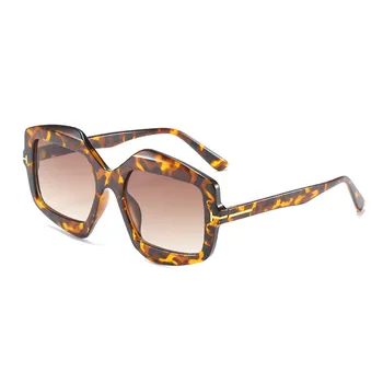 Nova Moda Prevelik Poligon Ženska sončna Očala 2020 Letnik Očala Odtenki Kvadratnih Gradient sončna Očala Ženski Oculos UV400