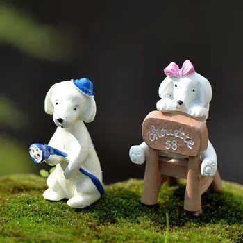 Pes Dekle, Fant Živali Miniaturni Pravljice Vrt Domače Hiše Dekoracijo Mini Obrti, Mikro Krajinsko Dekor Oprema DIY