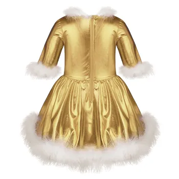 2020 Elegantna Božič Stranka Obleko za Otroke Dekleta Pozimi Dolge Rokave Midi Ples Kostum Stranka Princesa Cosplay Dancewear
