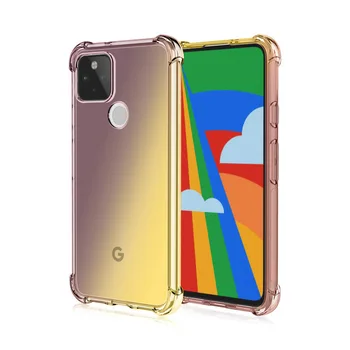 Ultra Slim Dvojni Barve Gradient Telefon Primerih za Google Pixel 5XL Pixel 4a 5 g Pokrov Silikonski Fundas za Google Pixel 4 4XL Lupini