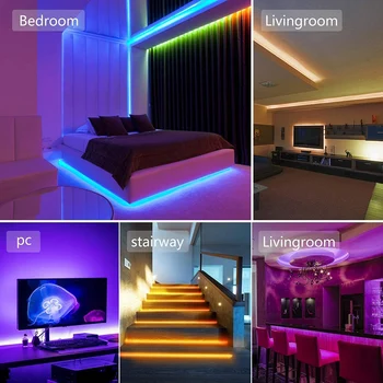 20M RGB LED Trakovi Luči Barva Spreminja, Glasba Sinhronizacija Barva za Dekoracijo Doma Stranka Trakovi Luči z Daljinskim upravljalnikom