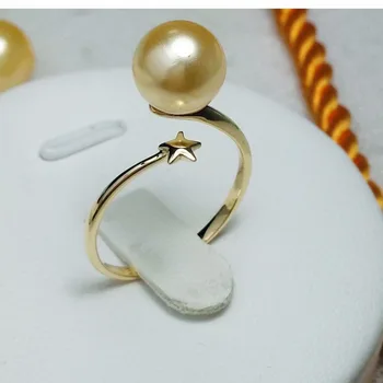 Treba lesk AKOYA pearl Japonska 18K zlato obroč 2017 najnovejše dame nakit Pearl zaročni prstan