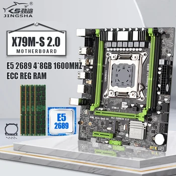 JINGSHA x79 M-S2.0 LGA 2011motherboard nastavite z XOEN E5 2689 dual channels 4*8 =32 GB ddr3 1* PCI-E 16X desktop motherboard