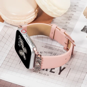 Usnjeni Trak za Apple Watch Trak 40 mm 44 mm 38 mm 42mm Watchband Zapestnica Zamenjava Pribor za iwatch Serije 5 4 3 2 1