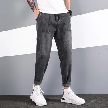 Jeans Moški 2020 Nova moda za Moške sive jeans Svoboden velikosti Priložnostne hlače Mens Traper hlače big Velikost 28-48 M-7XL Ulične