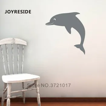 JOYRESIDE Delfinov, Morskih Živali Stenske Nalepke Doma Playroom Otroci Stenski Dekor Dolphin Ocean vinilna Vinil Design Skok Dolphin WM247