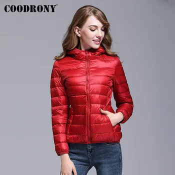 COODRONY blagovne Znamke Ulične Osnovne Windproof Toplo Ženski Hooded Coats 2020 Ženske Zimske Navzdol Jakne S Pocket W9008