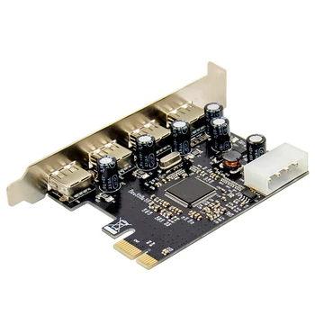 PCIe USB 2.0 Štiri-Port Širitev Kartico Plug and Play Združljiv z USB 1.1 Naprava, Kartica za PC