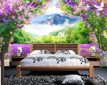 De Papel parede Sveže Sivke Cvet vinske Trte Arch 3D ozadje,dnevna soba, TV, kavč steno, spalnica, kopalnica wall papirjev doma dekor