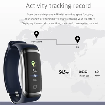 Priljubljena smartband srčni utrip, krvni tlak monitor spanja tracker sport zapestnica plavanje flip zaslona inteligentni pametno gledati M4