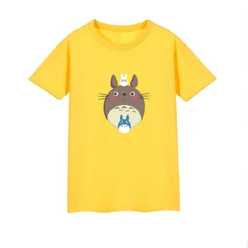 Visoko-Q Unisex Anime Tonari no Totoro čista bombažna Majica s kratkimi rokavi tshirt tee Risanka Cos Tonari no Totoro dihanje majica s kratkimi rokavi tshirt Tee