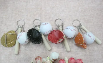 3pcs/set Multicolor Simulirani Baseball Mini Keychain Šport, trgovina s Spominki, Obesek Baseball Torbice Avto Keyring Igrače