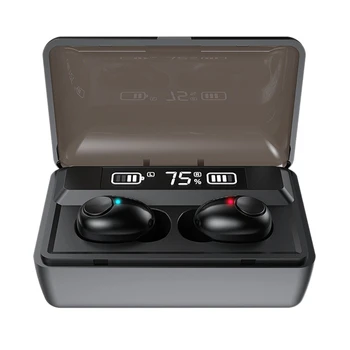 T8 Brezžične Slušalke Bas Bluetooth 5.0 Slušalke Mini Res Tws Čepkov z Močjo Banka LED Zaslon