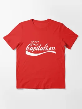 Uživajte Kapitalizma Moški t-shirt Svoboden Moški/Ženske T Shirt za Moške, Visoke Kakovosti, bombaž t srajce Ulične moda za Moške majice