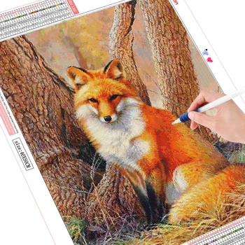 Miaodu Diamond Slikarstvo Nastavite Fox Slike Okrasnih DIY Diamond Vezenje Prodaja Živali Mozaik Navzkrižno Šiv Decortion