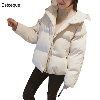 2020 pozimi novi korejski navzdol jakno oblazinjeni suknjič zgosti hooded kratek bombažno jakno pozimi parka ženske