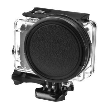 58mm CPL Filter za GoPro Hero 6 5 Črno, Vodoodporno Ohišje z Pokrovček Objektiva in Adapter Pripomoček za Go Pro 6 delovanje Fotoaparata