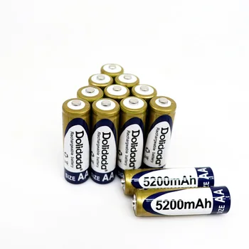 Prvotne 1,2 V AA baterije 5200mAh Ni-MH aa Baterije Za Igrače, Kamero, Mikrofon