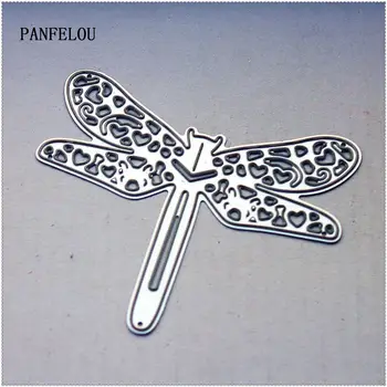 PANFELOU Kovinske obrti Lep dragonfly papir, die rezanje umre za Scrapbooking/DIY poroka, Valentinovo kartice