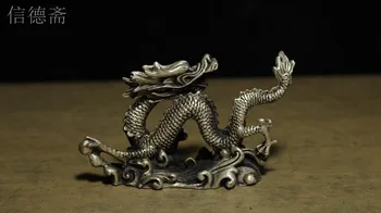Antik srebrni zmaj okraski doma dekoracijo starinsko obrti zbirka darilo