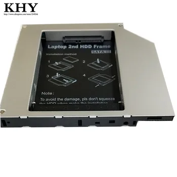 Nov Trdi Disk Caddy SATA 3.0 12,7 mm Aluminij SuperDrive za prenosni CD-ROM HDD Caddy Podporo SSD Primeru HDD Ohišje
