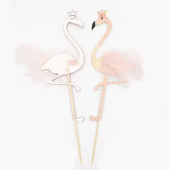 Flamingo Torto Toppers Flash Prahu Pero Flamingo Torta Dekor Poroko Cupcake Dekor Eden 1. Happy Birthday Dekor Za Otroke Dekleta