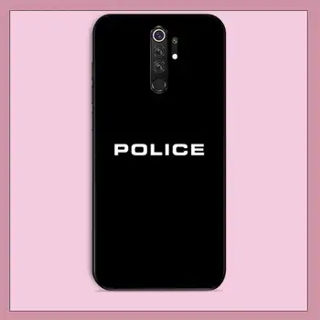 TOPLBPCS Policija Simbol črn Telefon Primeru Trup za RedMi opomba 9 4 5 5a 6 7 8 9 pro max 4X 5A 8T
