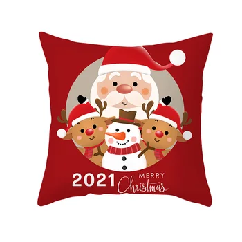 Severni Evropi Božič Vzglavnik Rdeče Risanka Santa Claus Blazino Kritje Breskev Kožo Žametno Kavč, Blazine Kritje Vrgel Blazine