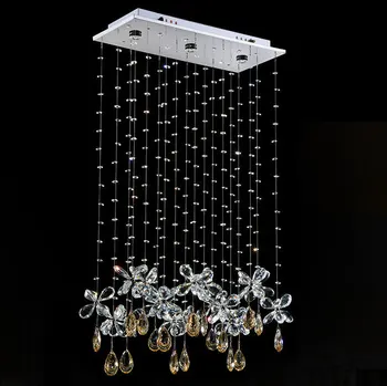 Sodobna kristalno industrijske luç steklo za kuhinjo led luči lamparas de techo ventilador de techo dnevna soba dekoracijo