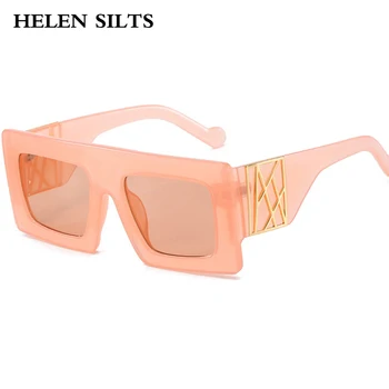 Moda Oranžno Kvadrat Sončna Očala Ženske Letnik Prevelik Punk Sončna Očala Ženski Trend Steampunk Očala Oculos De Sol H210