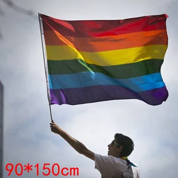 10Pcs Mavrica LGBT Gej Ponos, Lezbijke, 90x150cm Poliester Natisnjeni Biseksualec Tansgender Pansexual Doma Stranka Dekorativni Zastav, Transparentov