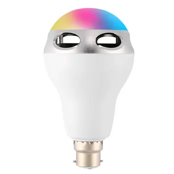 Prenosna LED Smart Wireless RGB Barvni Žarnica Svetlobo B22 Nadzor Glasbe Avdio Zvočniški Svetilke 900 Lumen
