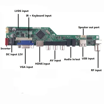 Za LP141WX3-TLQ1 Vmesnik Modula Ločljivost TV Digitalnih Signalov 30pin USB Controller Board 1 svetilke 14.1